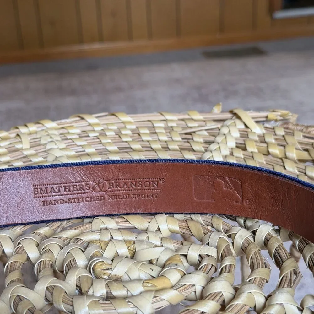 NWT Atlanta Braves 2021 World Series Needlepoint Belt by Smathers & Branson 32